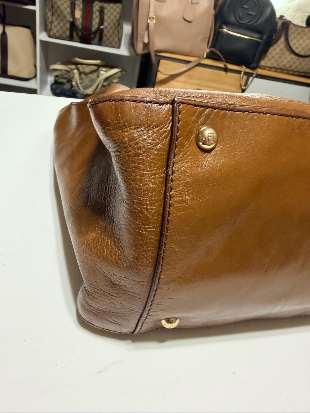 Leather tote - Picture 4 of 16